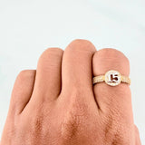 Anillo 15´S 2.25 g / T5 3/4 Dos Oros Amarillo Blanco 18K