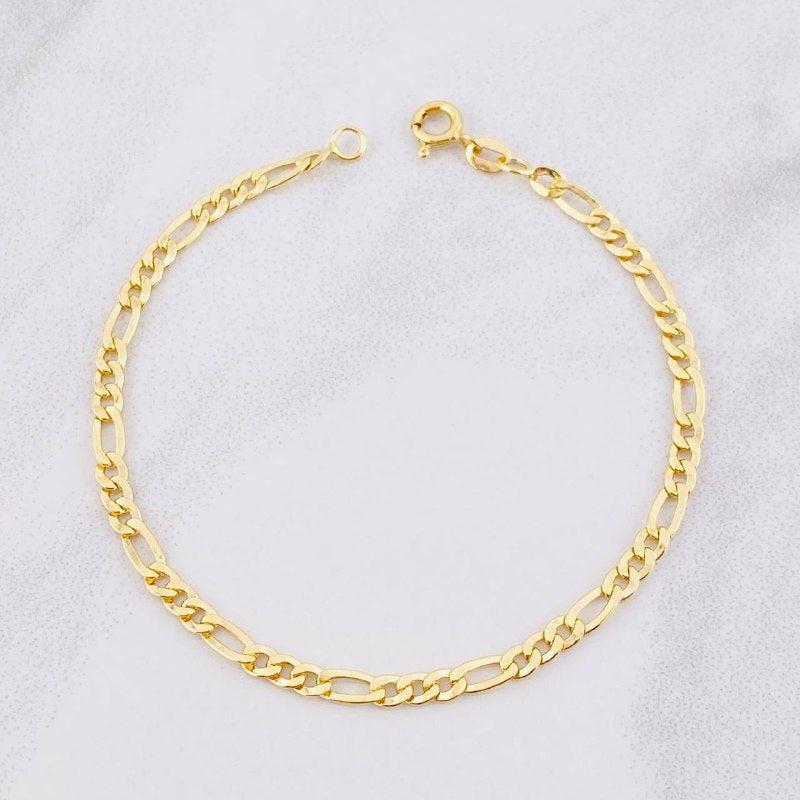 Pulso Fígaro 2.25g / 19.3cm / 3.3mm Oro Amarillo 18K