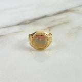 Anillo Sello 4.45gr / T9 1/2 / Punteado Tres Oros &