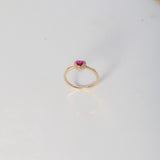 Anillo Corazón 2gr / T7 1/4 / Circones Blancos Fucsia Oro Amarillo $