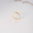 Anillo Puntos Cruz 3gr / T7 / Circon Blanco Oro Amarillo $