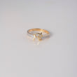 Anillo Fé Churumbela 2.25gr / T7 / Circones Blancos Oro Amarillo $