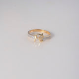 Anillo Fé Churumbela 2.25gr / T7 / Circones Blancos Oro Amarillo $