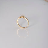 Anillo Fé Churumbela 2.25gr / T7 / Circones Blancos Oro Amarillo $