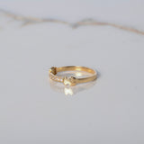 Anillo Osos Ts 3.1gr / T10 / Circones Blancos Oro Amarillo $