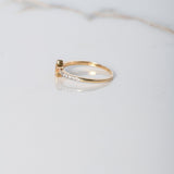 Anillo Estrella 1.8gr / T7 1/2 / Circones Blancos Oro Amarillo $
