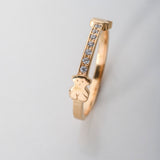 Anillo Osos Ts 3.1gr / T10 / Circones Blancos Oro Amarillo $
