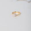 Anillo Linea Invertida 2.15gr / T6 / Solitario Circon Blanco Oro Amarillo $