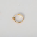 Anillo Linea Invertida 2.15gr / T6 / Solitario Circon Blanco Oro Amarillo $