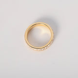 Anillo Argolla Churumbela 4.95gr / T8 / Circones Blancos Oro Amarillo $