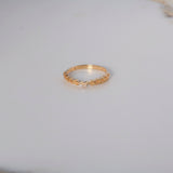Anillo Solitario Corazón 1.7gr / T7 1/2 / Ramas Circones Blancos Oro Amarillo $