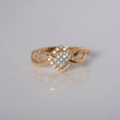 Anillo Rombos 2.4gr / T6 3/4 / Circones Blancos Oro Amarillo $