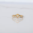 Anillo Tiara Gota Invertida 2.25gr / T6 1/2 / Circones Blancos Dos Oros Amarillo Blanco $