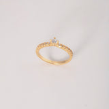 Anillo Solitario Churumbela 2.05gr / T5 3/4 / Circones Blancos Oro Amarillo $