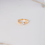 Anillo Solitario Arco 2.3gr / T5 3/4 / Circon Blanco Oro Amarillo $