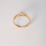 Anillo Solitario Arco 2.3gr / T5 3/4 / Circon Blanco Oro Amarillo $