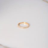 Anillo Argolla Churumbela 1.7gr / T6 3/4 / Circones Blancos Oro Amarillo $