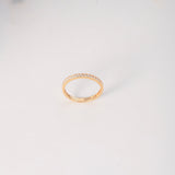 Anillo Argolla Churumbela 1.7gr / T6 3/4 / Circones Blancos Oro Amarillo $