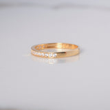 Anillo Argolla Churumbela 1.7gr / T6 3/4 / Circones Blancos Oro Amarillo $
