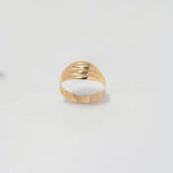 Anillo Rustico 1.85gr / T11 1/2 / Rayado Oro Amarillo $