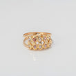 Anillo Ovalos 1.7gr / T7 3/4 / Circones Blancos Rosados Oro Amarillo $