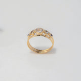 Anillo Circulos Estrellas 1.5gr / T7 3/4 / Circones Lilas Blanco Oro Amarillo $