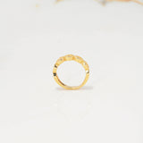 Anillo Ojos 2.75gr / T5 / Circones Blancos Oro Amarillo $