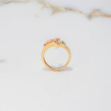 Anillo Cruz Cristo 5.05gr / T7 1/4 / Tres Oros $