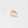 Anillo Cruz Cristo 5.15gr / T9 3/4 / Circones Blancos Tres Oros $