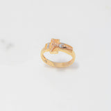 Anillo Cruz Cristo 6gr / T11 1/4 / Tres Oros $