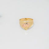 Anillo Elefante 1.75gr / T6 3/4 / Punteado Dos Oros Amarillo Rosa $