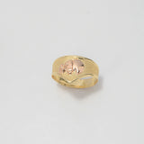 Anillo Elefante 1.75gr / T6 3/4 / Punteado Dos Oros Amarillo Rosa $