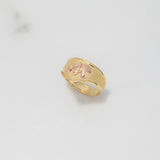Anillo Elefante 1.75gr / T6 3/4 / Punteado Dos Oros Amarillo Rosa $