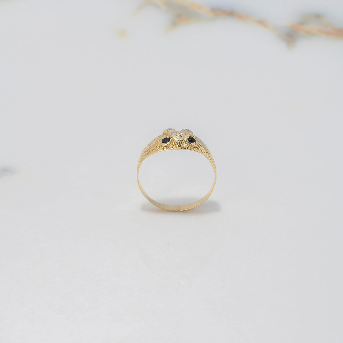 Anillo Buho 1.55gr / T6 / Oro Amarillo $