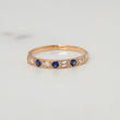 Anillo Churumbela Cuadros 1.6gr / T7 1/2 / Circones Blancos Azules Oro Amarillo $