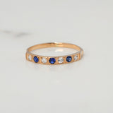Anillo Churumbela Cuadros 1.6gr / T7 1/2 / Circones Blancos Azules Oro Amarillo $