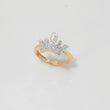 Anillo Corona 2.65gr / T6 1/2 / Circones Blancos Dos Oros Amarillo Blanco $