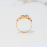 Anillo Corazon 15s 1.9gr / T6 1/4 / Circones Blancos Oro Amarillo $