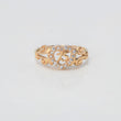 Anillo Corazon 15s 1.9gr / T6 1/4 / Circones Blancos Oro Amarillo $