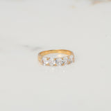 Anillo Churumbela 2.6gr / T5 1/4 / Circones Blancos Oro Amarillo $