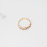 Anillo Doble Linea 2.2gr / T6 1/2 / Circones Blancos Oro Amarillo $