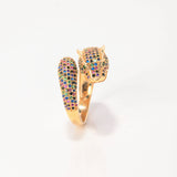 Anillo Pantera 8.3gr / T10 1/4 / Circones Colores Oro Amarillo $