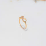 Anillo Infinito 2.1gr / T6  / Circones Blancos Oro Amarillo $