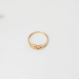 Anillo Fé Corazón 1.75gr / T5 3/4 / Circones Blancos Oro Amarillo $
