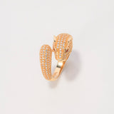 Anillo Pantera 8.2gr / T10 1/2 / Circones Naranjas Blancos Oro Amarillo $