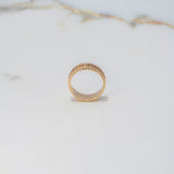 Anillo Argolla Relieve 5.9gr / T6 3/4 / Circones Negros Dos Oros Amarillo Rosa $