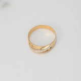 Anillo Argolla 2.8gr / T8 3/4 / Circones Verdes Dos Oros Amarillo Blanco $