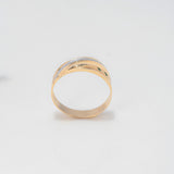 Anillo Argolla 2.8gr / T8 3/4 / Circones Verdes Dos Oros Amarillo Blanco $