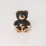 Anillo Oso 7.65gr / T6 / Circones Negros Azules Oro Amarillo $
