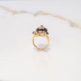 Anillo Oso 7.65gr / T6 / Circones Negros Azules Oro Amarillo $